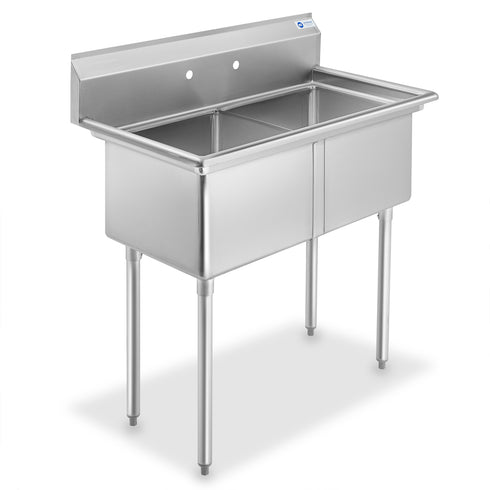 2 Compartment NSF Stainless Steel Prep Sink